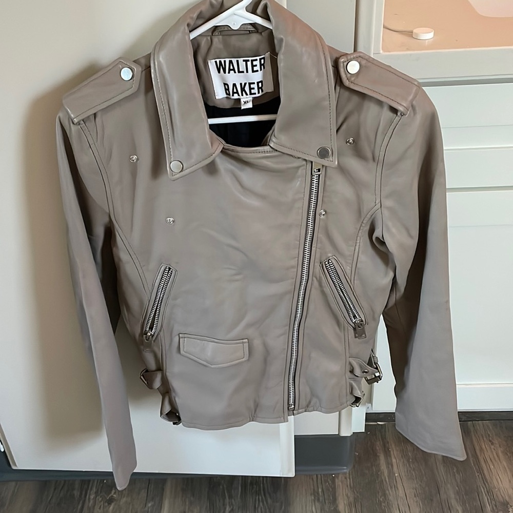 Walter Baker Liz Leather Crop Moto Jacket